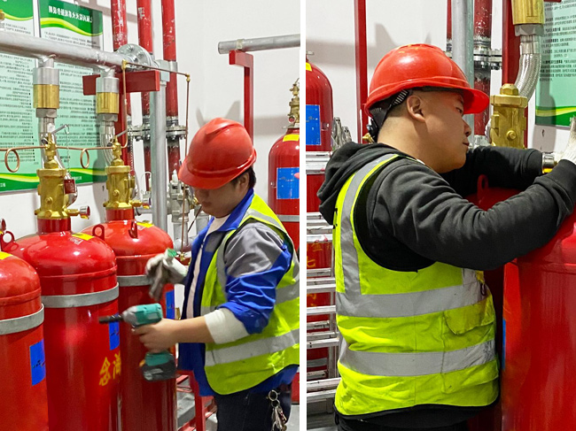 汽車發(fā)動(dòng)機(jī)實(shí)驗(yàn)室氣體滅火系統(tǒng)裝置安裝圖